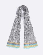 Foulard voile de coton bio imprimé La Fiancée