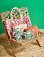 Petite pochette matelassée en coton imprimé La Fiancée