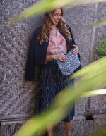 Grande pochette coton zippée imprimé La Fiancée