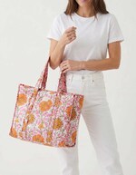 Sac cabas matelassé zippé imprimé La Fiancée