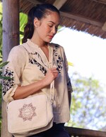 Petit sac rectangulaire en coton imprimé La Fiancée