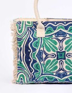 Grand sac cabas imprimé en coton imprimé La Fiancée
