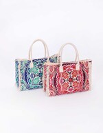 Grand sac cabas imprimé en coton imprimé La Fiancée