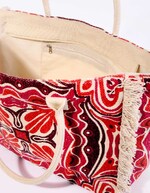 Grand sac cabas imprimé en coton imprimé La Fiancée