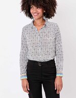 Chemise droite voile de coton bio imprimé La Fiancée