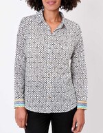 Chemise droite voile de coton bio imprimé La Fiancée