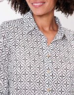 Chemise droite voile de coton bio imprimé La Fiancée