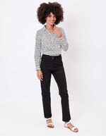 Chemise droite voile de coton bio imprimé La Fiancée