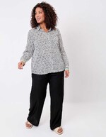 Chemise droite voile de coton bio imprimé La Fiancée