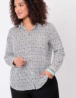 Chemise droite voile de coton bio imprimé La Fiancée
