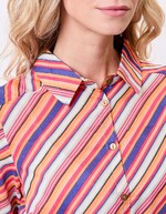 Chemise droite voile de coton bio imprimé La Fiancée