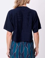 Gilet court en maille uni imprimé La Fiancée