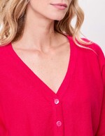 Gilet court en maille uni imprimé La Fiancée