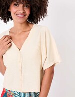 Gilet court en maille uni imprimé La Fiancée