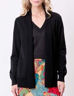 Gilet long col châle uni imprimé La Fiancée