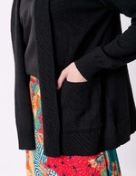 Gilet long col châle uni imprimé La Fiancée