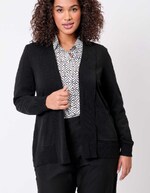 Gilet long col châle uni imprimé La Fiancée