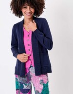 Gilet long col châle uni imprimé La Fiancée