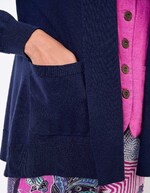 Gilet long col châle uni imprimé La Fiancée