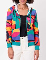 Sweat femme à capuche coton bio imprimé La Fiancée
