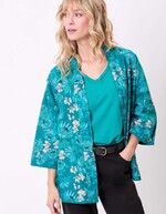 Veste kimono réversible en coton bio imprimé La Fiancée