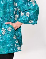 Veste kimono réversible en coton bio imprimé La Fiancée