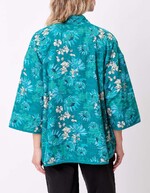 Veste kimono réversible en coton bio imprimé La Fiancée