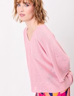 Pull uni en maille fine et légère imprimé La Fiancée