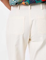 Pantalon droit coton bio épais imprimé La Fiancée