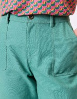 Pantalon droit coton bio épais imprimé La Fiancée