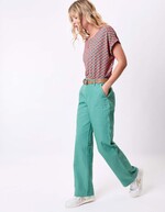 Pantalon droit coton bio épais imprimé La Fiancée