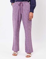Pantalon rayures coton bio imprimé La Fiancée