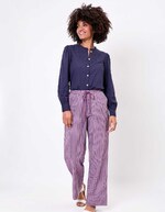 Pantalon rayures coton bio imprimé La Fiancée