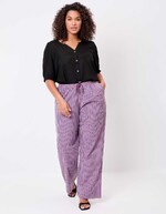 Pantalon rayures coton bio imprimé La Fiancée