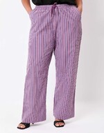 Pantalon rayures coton bio imprimé La Fiancée