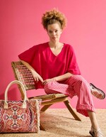 Pantalon rayures coton bio imprimé La Fiancée
