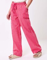 Pantalon rayures coton bio imprimé La Fiancée