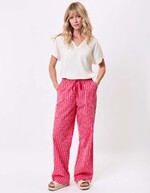Pantalon rayures coton bio imprimé La Fiancée