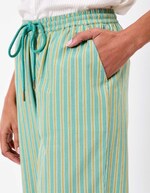 Pantalon rayures coton bio imprimé La Fiancée