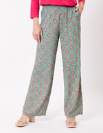 Pantalon fluide élastiqué large imprimé La Fiancée
