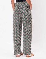 Pantalon fluide élastiqué large imprimé La Fiancée