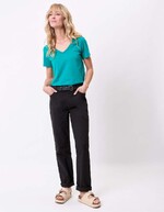 Pantalon ajusté coton stretch imprimé La Fiancée