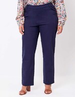 Pantalon ajusté coton stretch imprimé La Fiancée