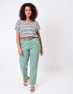 Pantalon ajusté coton stretch imprimé La Fiancée
