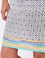 Robe col tunisien voile de coton bio imprimé La Fiancée