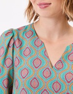 Robe fluide évasée manches 3/4 imprimé La Fiancée