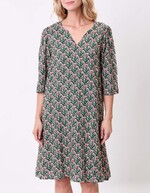 Robe fluide &eacute;vas&eacute;e manches 3/4 imprim&eacute; La Fianc&eacute;e