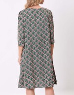 Robe fluide &eacute;vas&eacute;e manches 3/4 imprim&eacute; La Fianc&eacute;e