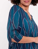 Robe fluide évasée manches 3/4 imprimé La Fiancée