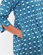 Robe longue imprimée en voile de coton imprimé La Fiancée